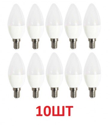 LED лампа Feron LB-197 7W E14 набор 10шт. Свеча