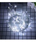 Гирлянда 100LED белый цвет свечения, прозрачный провод 8м