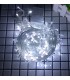 Гирлянда 100LED белый цвет свечения, прозрачный провод 8м