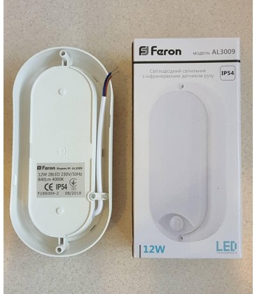 Светодиодный светильник с датчиком движения Feron AL3009 12W