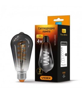 LED лампа VIDEX Filament ST64FG 4W E27 2100K 220V