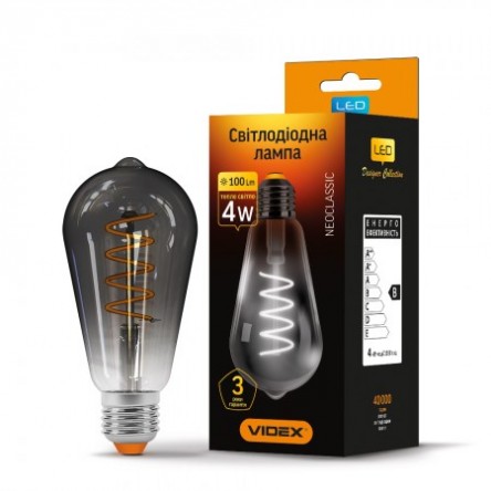 LED лампа VIDEX Filament ST64FG 4W E27 2100K 220V