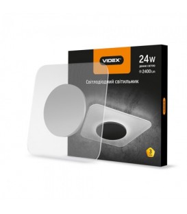 LED светильник Акриловый квадратный VIDEX 24W 4100K 220V серебро