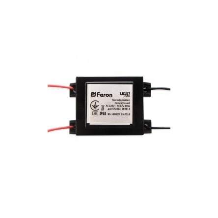 Трансформатор Feron LB157 понижающий AC220V - AC12V 10W/20W IP68 для SP2812, SP2813