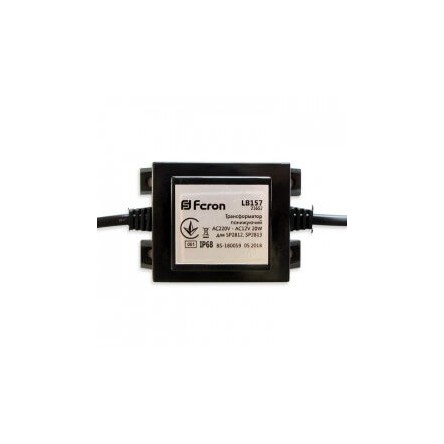 Трансформатор Feron LB157 понижающий AC220V - AC12V 10W/20W IP68 для SP2812, SP2813