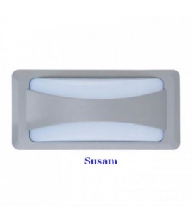 Светильник садово-парковый настенный прямоугольный SMD Led 12W серый