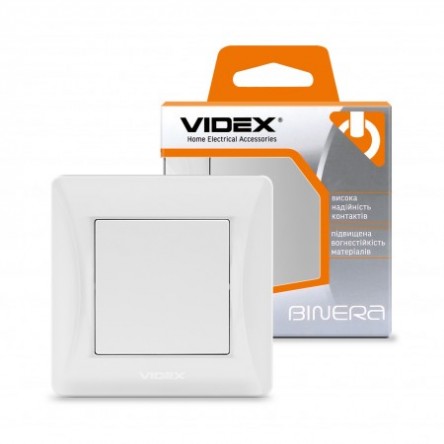 VIDEX BINERA Выключатель белый 1кл