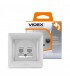 VIDEX BINERA Розетка CAT6+CAT3 двойная серебряный шёлк