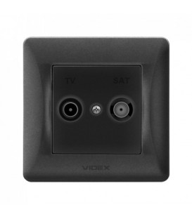 VIDEX BINERA Розетка черный графит TV+SAT
