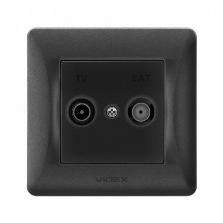 VIDEX BINERA Розетка кремовая 1ая с заземлением и крышкой