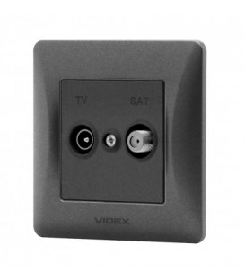VIDEX BINERA Розетка черный графит TV+SAT
