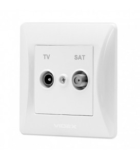 VIDEX BINERA Розетка белая TV+SAT