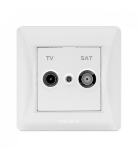 VIDEX BINERA Розетка белая TV+SAT