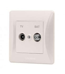 VIDEX BINERA Розетка черный графит TV+SAT