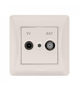 VIDEX BINERA Розетка черный графит TV+SAT