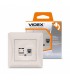 VIDEX BINERA Розетка CAT3 сріблявий шовк