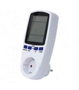 Розетка - энергометр Feron TM55 (V, A, W, Hz, kW/h)