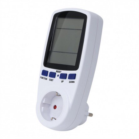 Розетка - энергометр Feron TM55 (V, A, W, Hz, kW/h)