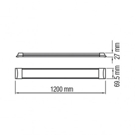 Линейный светодиодный светильник Horoz Tetra-40 40W 4200/6400K