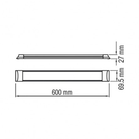 Линейный светодиодный светильник Horoz Tetra-18 18W 4200/6400K