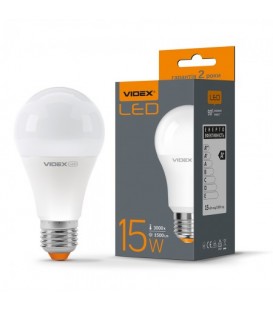 LED лампа VIDEX A60e 15W E27 3000K 220V