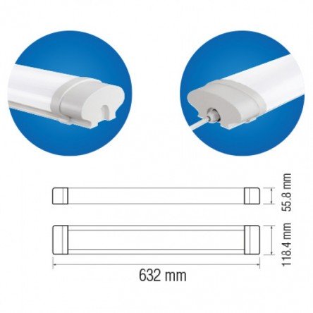 Промышленный LED светильник Horoz Okyanus-36 36W 63см