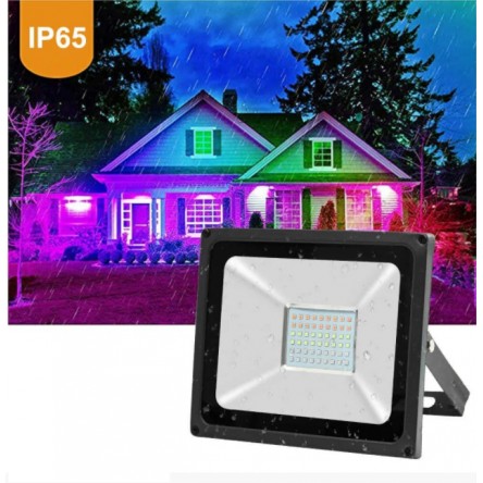 Світлодіодний прожектор RGB 50W Lemanso LMP76-50 (кольоровий) + пульт