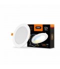 LED світильник з регулюванням яскравості, вбудований Круглий VIDEX 12W 3000-6200K С3