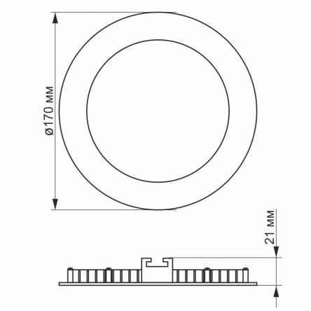 LED светильник накладной квадрат VIDEX 24W 5000K