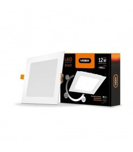 Более LED светильник с регулировкой яркости Встроенный Квадрат VIDEX 12W 3000-6200K С3