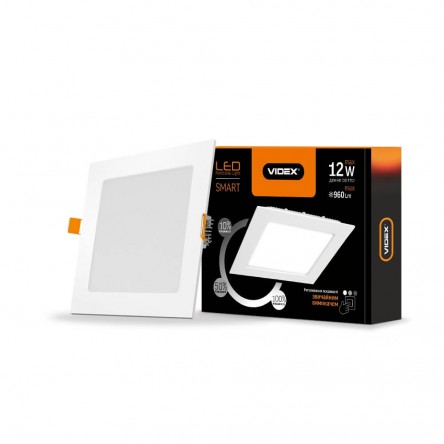 LED светильник накладной квадрат VIDEX 24W 5000K