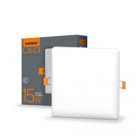 LED светильник накладной квадрат VIDEX 24W 5000K