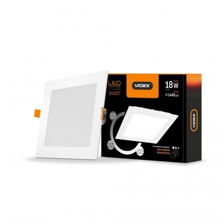 LED светильник накладной квадрат VIDEX 24W 5000K