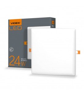 LED светильник накладной квадрат VIDEX 24W 5000K