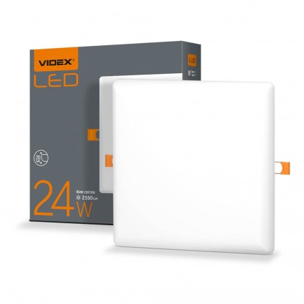 LED светильник накладной квадрат VIDEX 24W 5000K