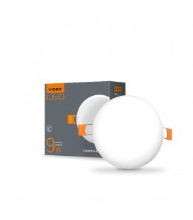 Более LED светильник безрамочний круглый VIDEX 9W 4100K