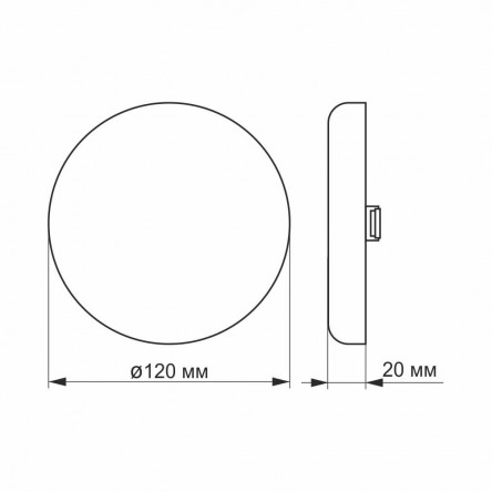 LED светильник накладной квадрат VIDEX 24W 5000K