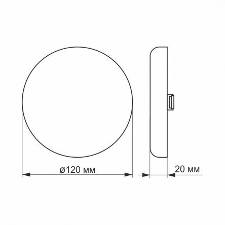 LED светильник накладной квадрат VIDEX 24W 5000K