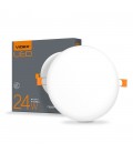 LED світильник Безрамковий круглий VIDEX 24W 4100K