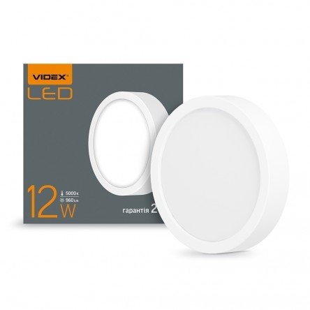 LED светильник накладной квадрат VIDEX 24W 5000K