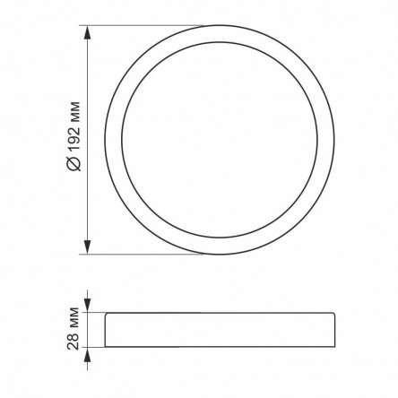 LED светильник накладной квадрат VIDEX 24W 5000K