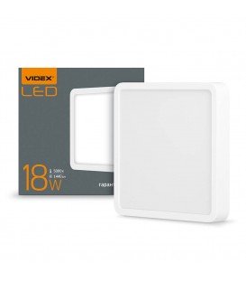 LED светильник накладной квадрат VIDEX 24W 5000K