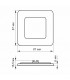 LED светильник накладной квадрат VIDEX 24W 5000K