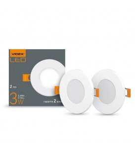 Более LED светильник встраиваемый круглый VIDEX 3W 5000K