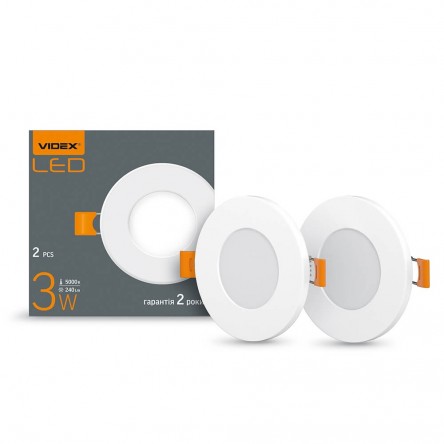 LED светильник накладной квадрат VIDEX 24W 5000K
