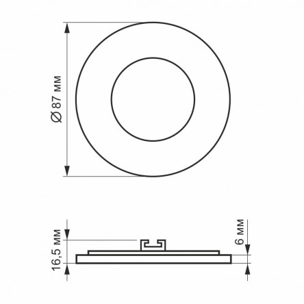 LED светильник накладной квадрат VIDEX 24W 5000K