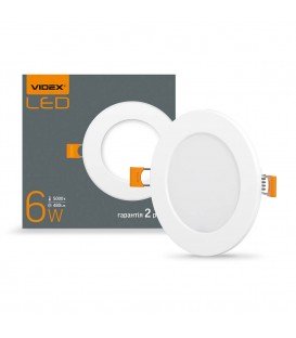 Более LED светильник встраиваемый круглый VIDEX 6W 5000K