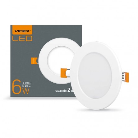 LED светильник накладной квадрат VIDEX 24W 5000K