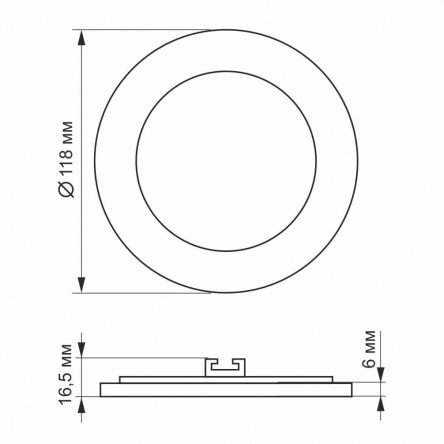 LED светильник накладной квадрат VIDEX 24W 5000K
