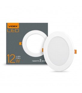 Более LED светильник встраиваемый круглый VIDEX 12W 5000K